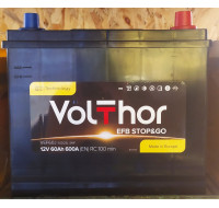 Аккумулятор VolThor 6Ст-60 АзЕ  Asia  EFB Stop&Go  JIS 512260   EN 600 А 230x173x220 мм 